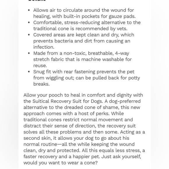 🐶 NEW Suitical Recovery Suit for Dogs Small - Picture 2 of 7